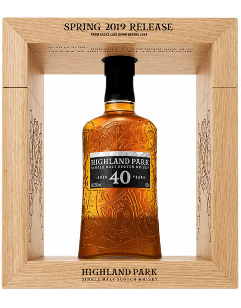 Highland Park 40 Year Old Spring 2019 Release single malt scotch whisky wooden case 750ml