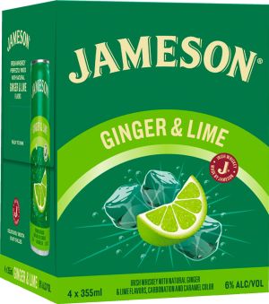 Jameson Ginger & Lime (4 cans) 355 ml