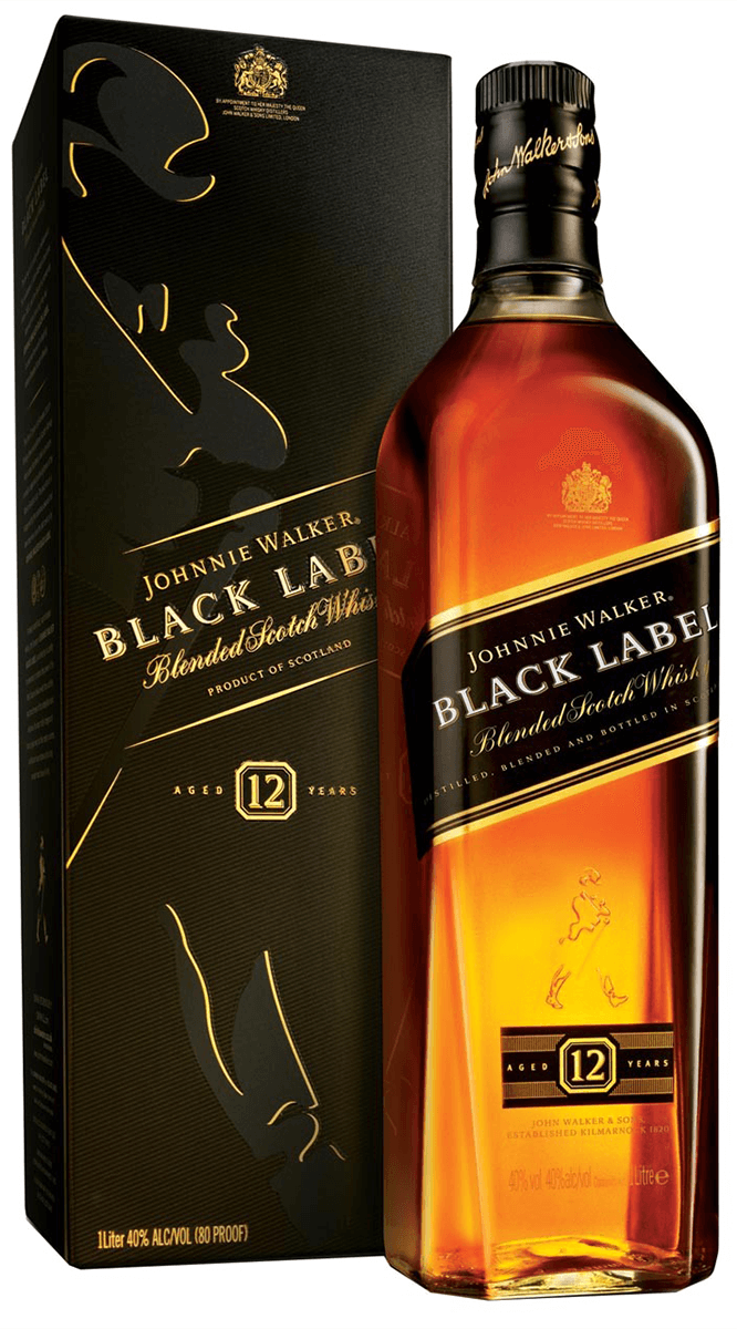 Johnnie Walker Black Label 12 year 1 L – LiquorVerse