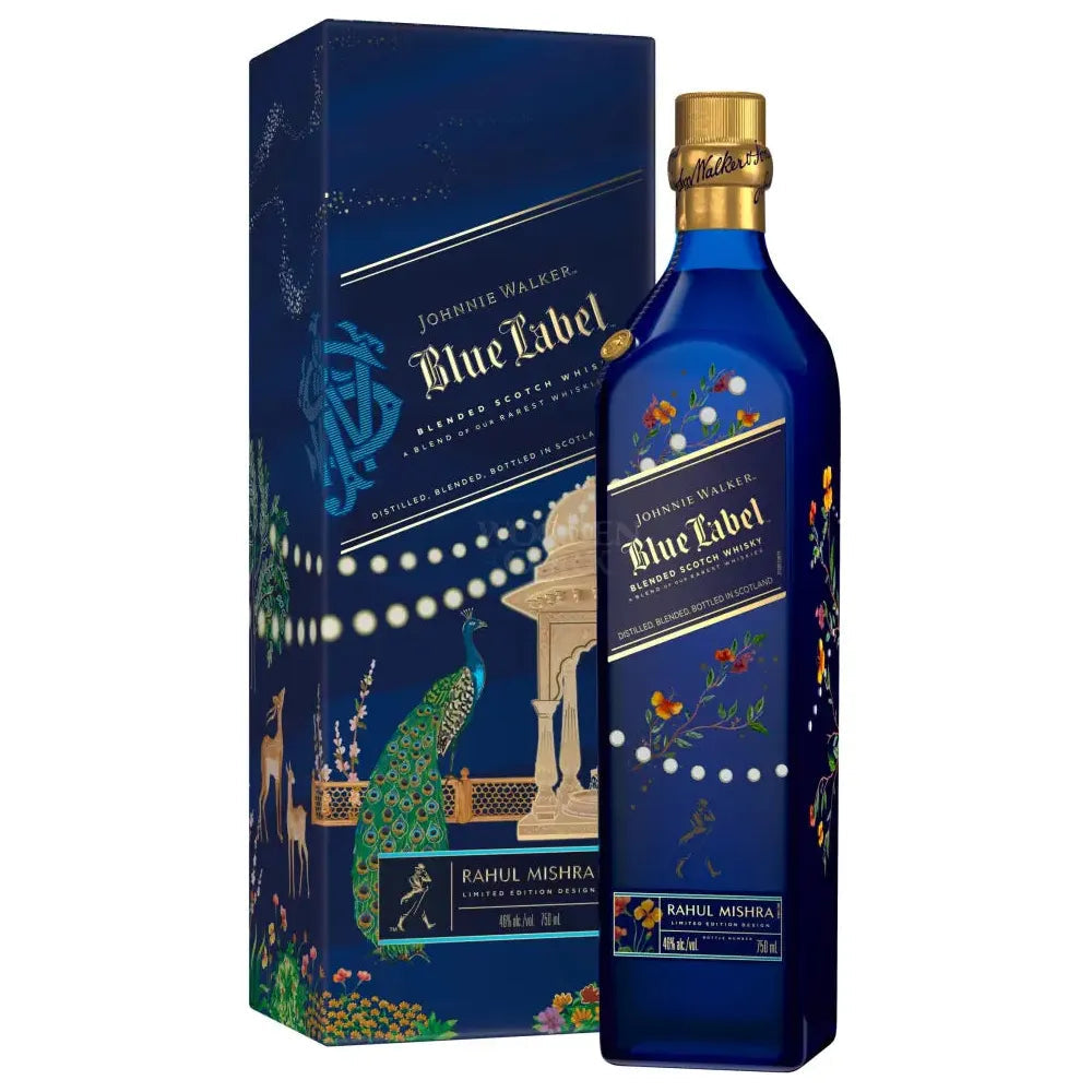 Johnnie Walker Blue Label Rahul Mishra Diwali Limited Edition blended Scotch whisky bottle and gift box 750ml