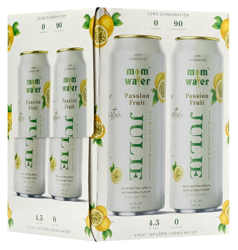 Mom Water Julie Passion Fruit (4 Pack) 12 fl oz