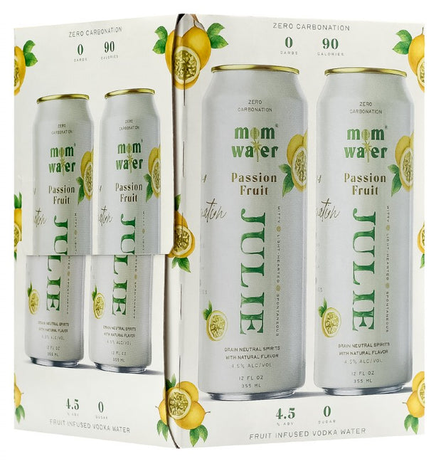 Mom Water Julie Passion Fruit (4 Pack) 12 fl oz