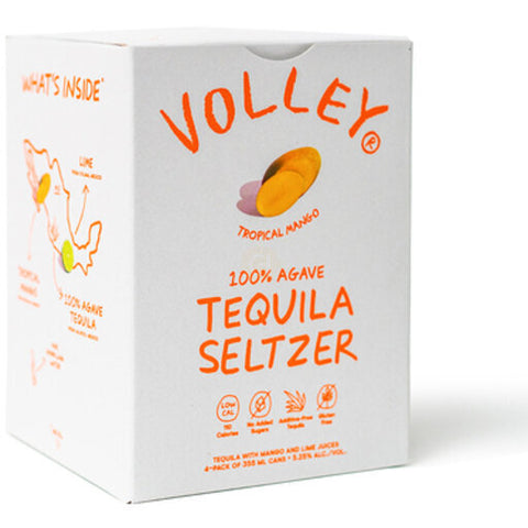 Volley Tropical Mango Seltzer (4 pack) 4x355ml