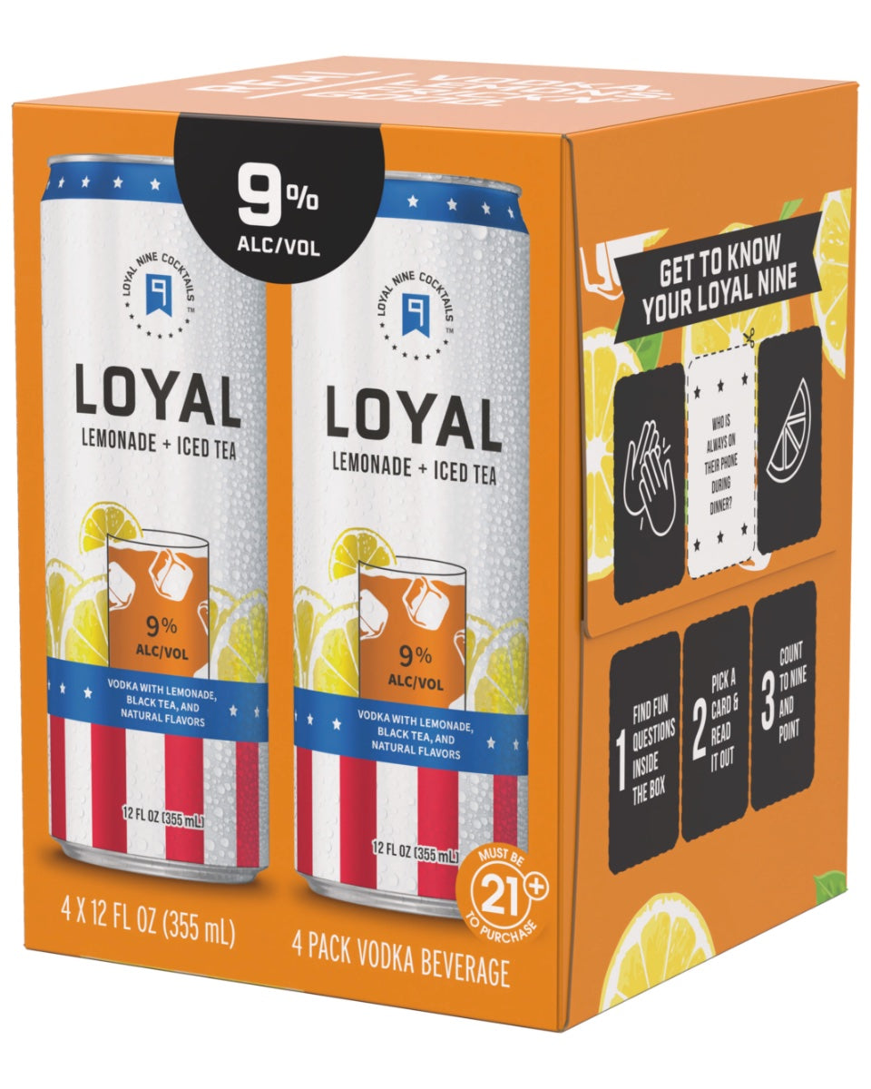 Loyal 9 Cocktails Lemonade + Iced Tea (4 Pack) 355 ML