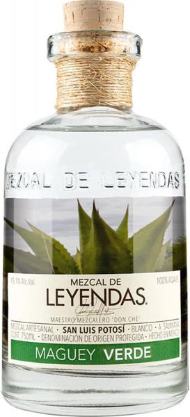 Mezcal de Leyendas Maguey Verde Blanco Mezcal Artesanal 750 ml