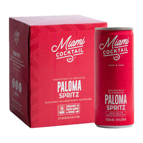 MIAMI COCKTAIL GrapeFruit & Hibiscus Paloma Spirits (4 pack cans) 250 ML