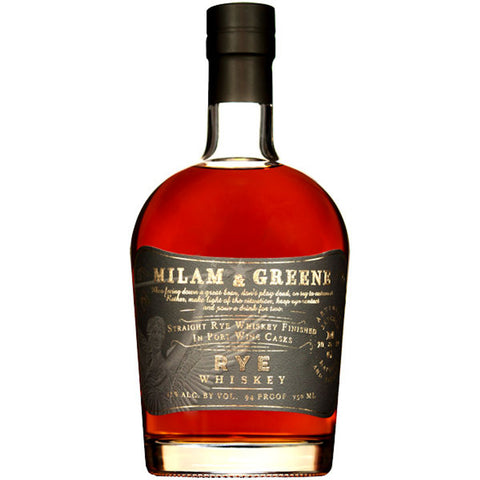 Milam and Greene Port Wine Cask Finish Straight Rye Whiskey 750 ml