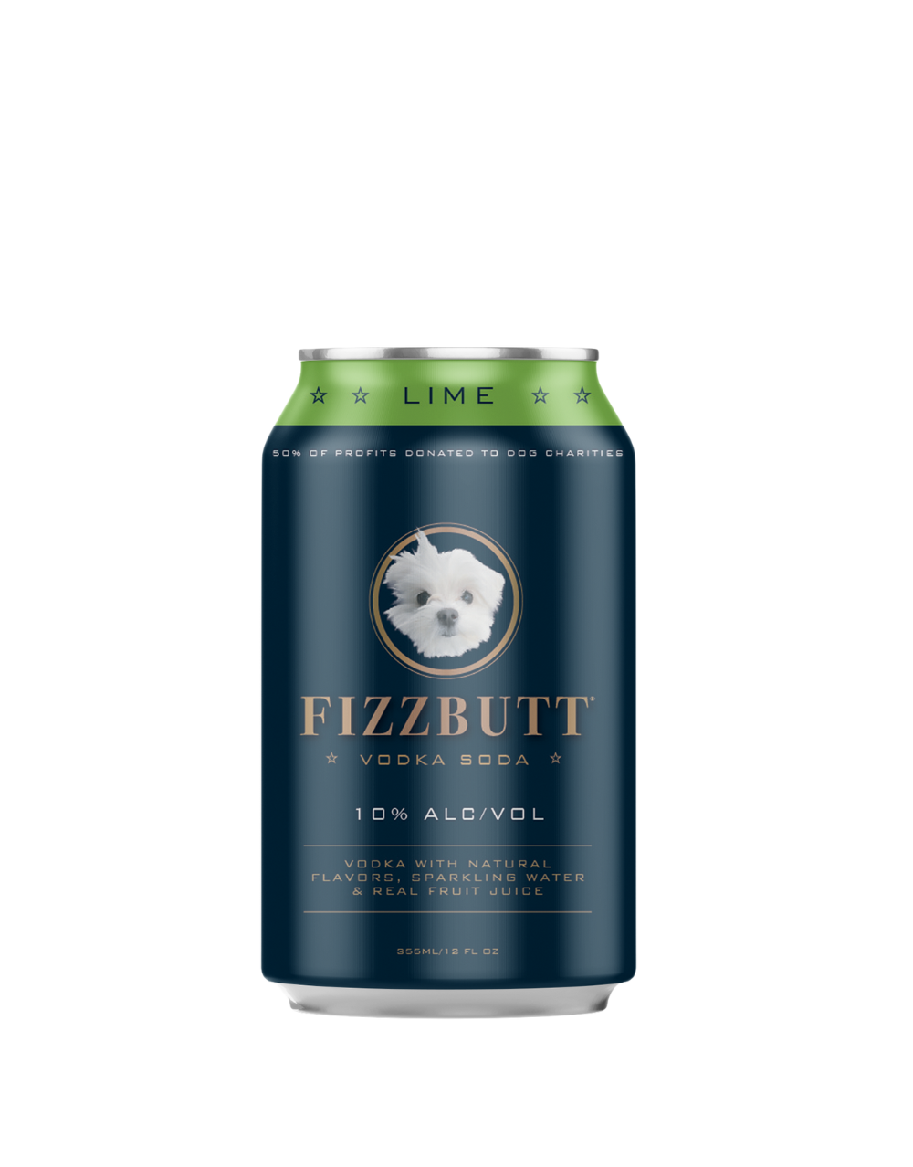 FizzButt Lime Vodka Soda (4 pack) 355ml