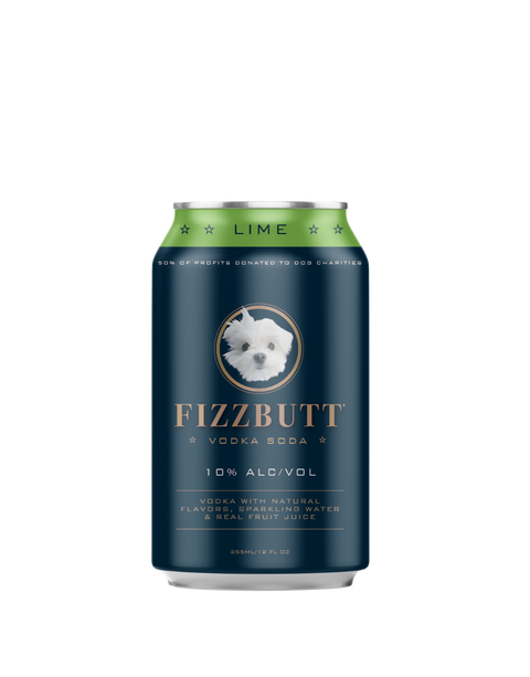 FizzButt Lime Vodka Soda (4 pack) 355ml