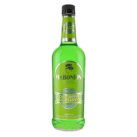 Mr Boston Sour Apple Schnapps 750ml bottle