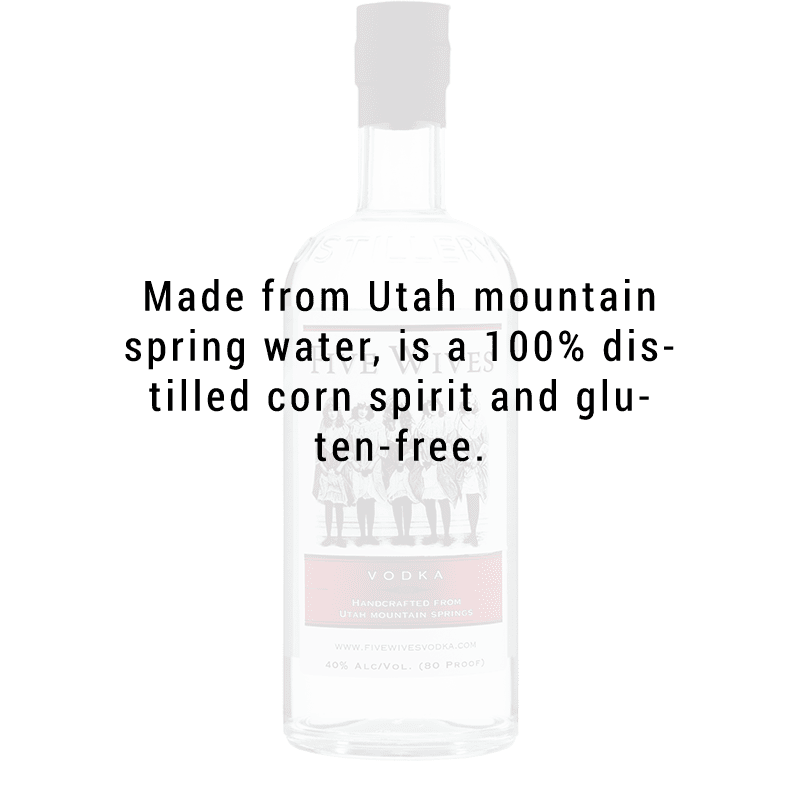 Five Wives Vodka 750ml bottle