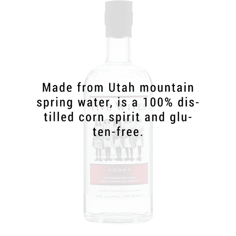 Five Wives Vodka 750ml bottle