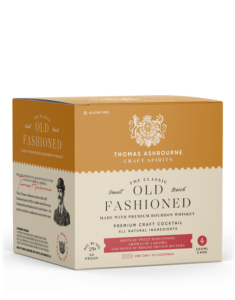 Thomas Ashborne Craft Spirits The Classic Old Fashioned Small Batch (4 Pack) 200ml
