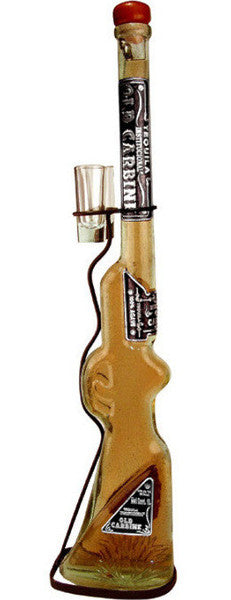 Old Carbine Gold Tequila Rifle with Two Shot Glasses 1L