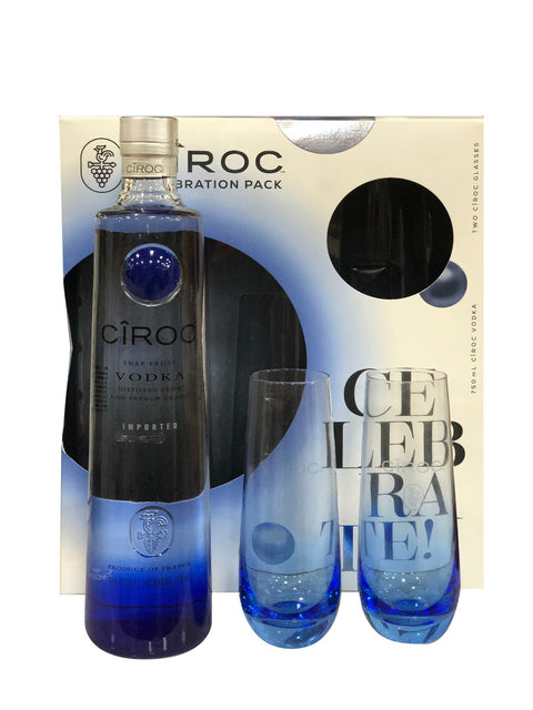 Ciroc Vodka Gift Set with glasses 750ml