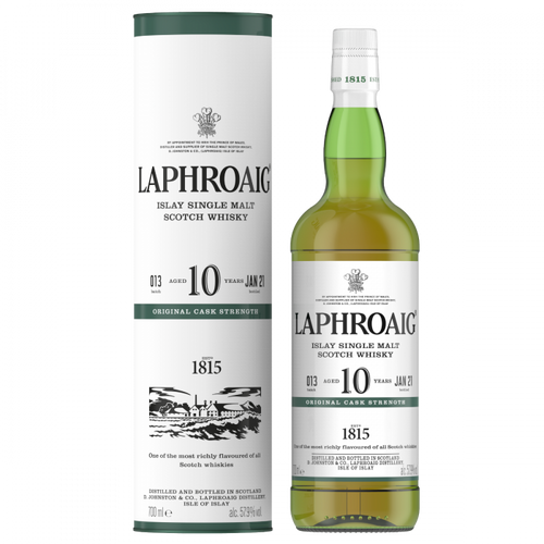 Laphroaig Islay Single Malt Scotch Original Cask Strength (Batch 013) 115.8 Proof 10 year 750 ml