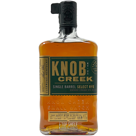 Top Shelf Knob Creek Single Barrel Select Rye 750ml