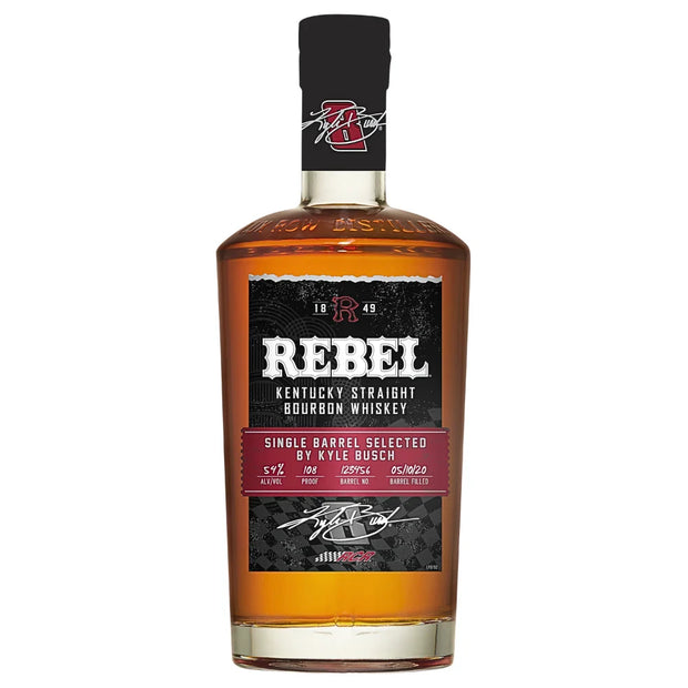 Rebel Kentucky Straight Bourbon Single Barrel selected By Kyle Bush 750 ML