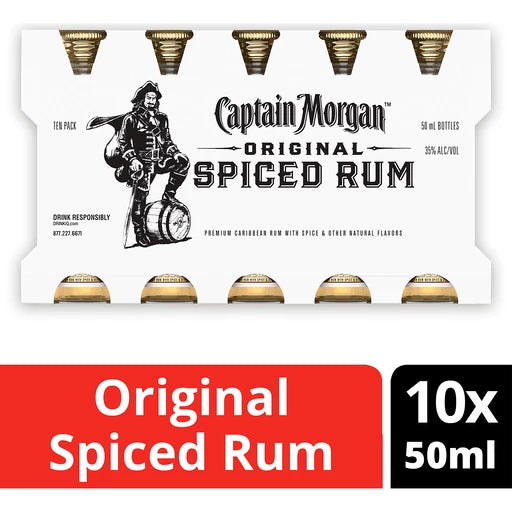 Captain Morgan Spiced Rum (10 pack) 50ml