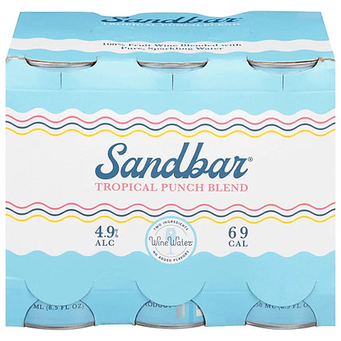 Wine Water Sandbar Tropical Punch Blend (6 Pack) 250 ML