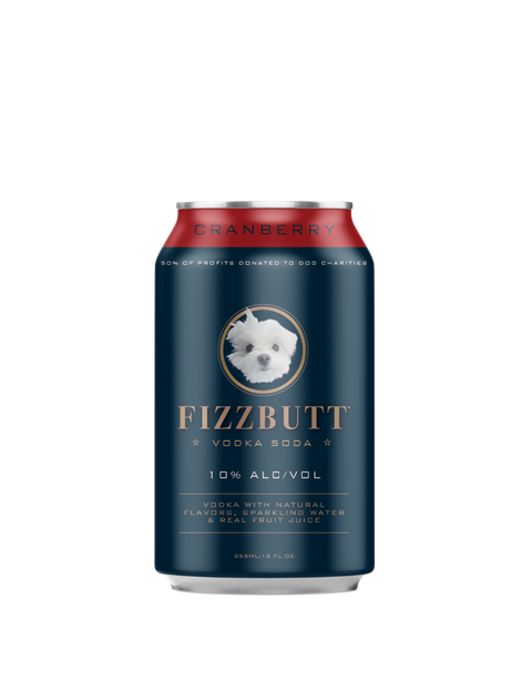 FizzButt Cranberry Vodka Soda (4 pack) 335ml