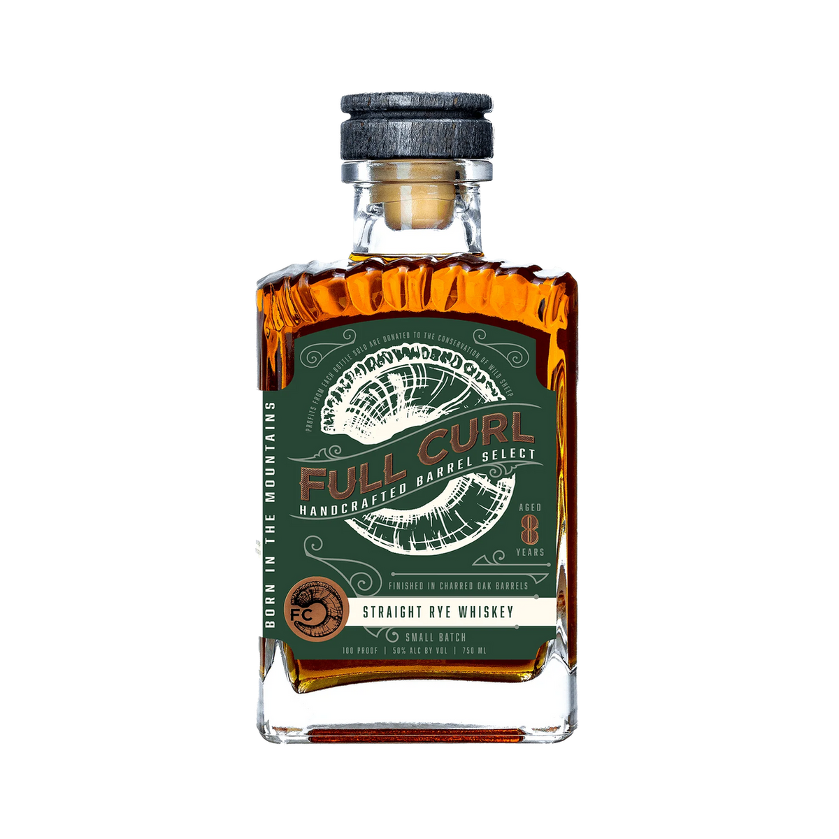 Full Curl Straight Rye Small Batch 8 Year 750ml bottle