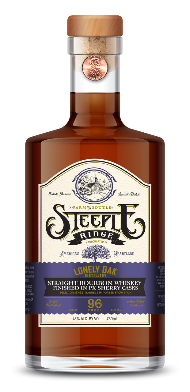 Lonely Oak Steeple Ridge Straight Bourbon Finished in PX Sherry Casks 750ml