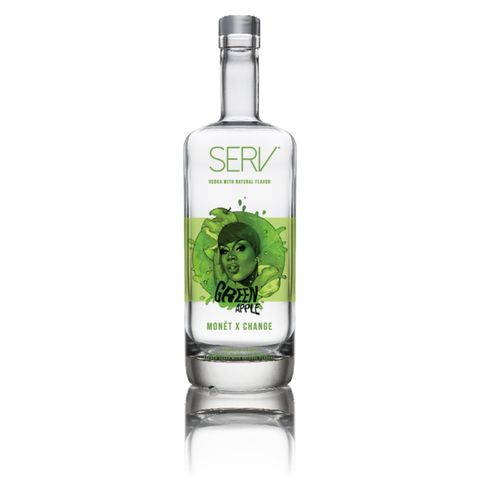 SERV Vodka With Natural Flavor Green Apple Monet X Change 750 ml