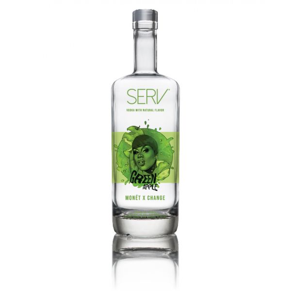 SERV Vodka With Natural Flavor Green Apple Monet X Change 750 ml