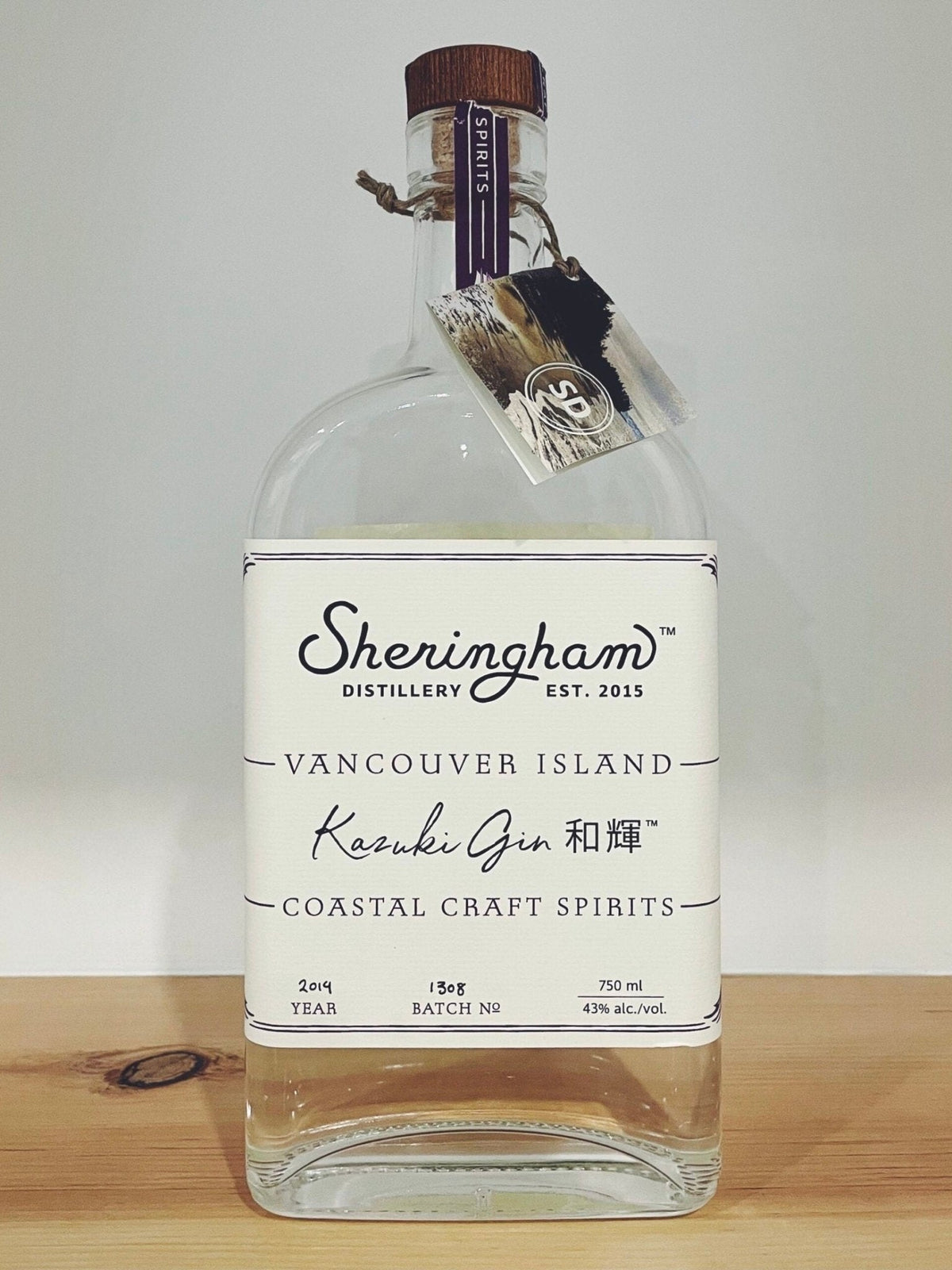 Sheringham Distillery Vancouver Island Kazuki Gin Coastal Craft Spirit Batch 1373 750 ml