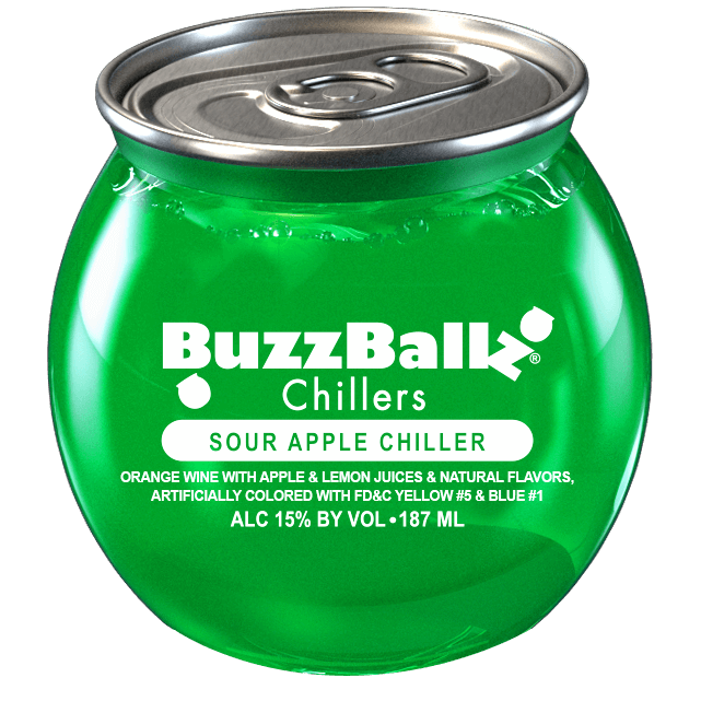 BUZZBALLZ Chillers Sour Apple 24 pack 187 ml