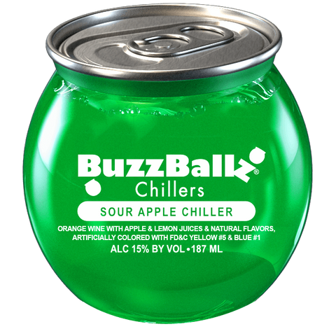 BUZZBALLZ Chillers Sour Apple 24 pack 187 ml