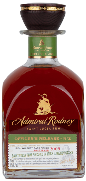 Admiral Rodney Admiral Rodney Saint Lucia Officer's Release No.2 Irish Whiskey Cask Finish 750 ml