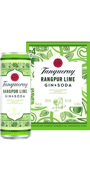 Tanqueray Tanqueray Rangpur Lime Gin and Soda Cocktail (4 Pack) 355 ML