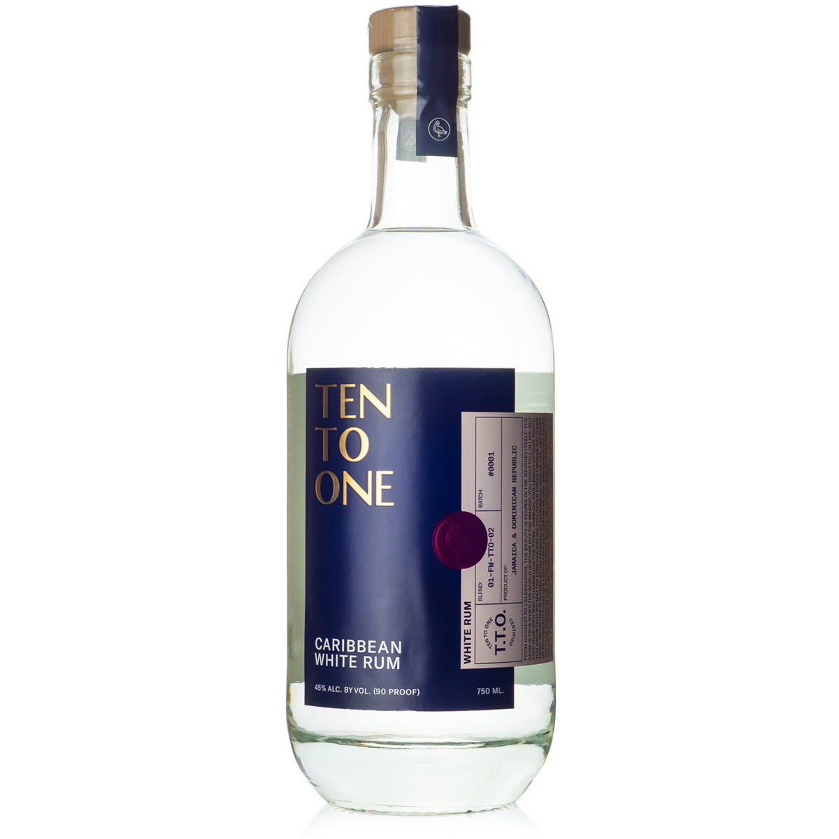 Ten To One Caribbean White Rum 750 ml
