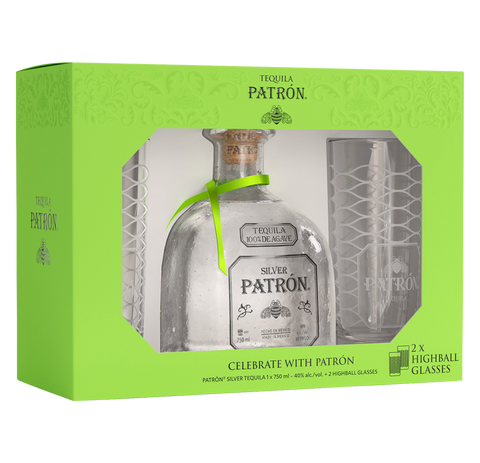 Patron Silver with Highball Gift Set 750 ML