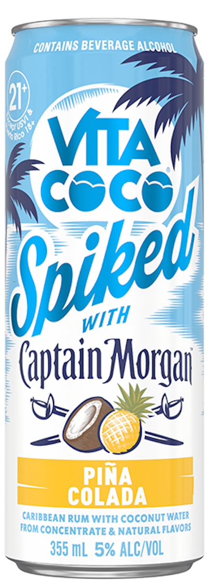 Vita Coco Spiked With Captain Morgan Pina Colada (4 Pack) 355 ML