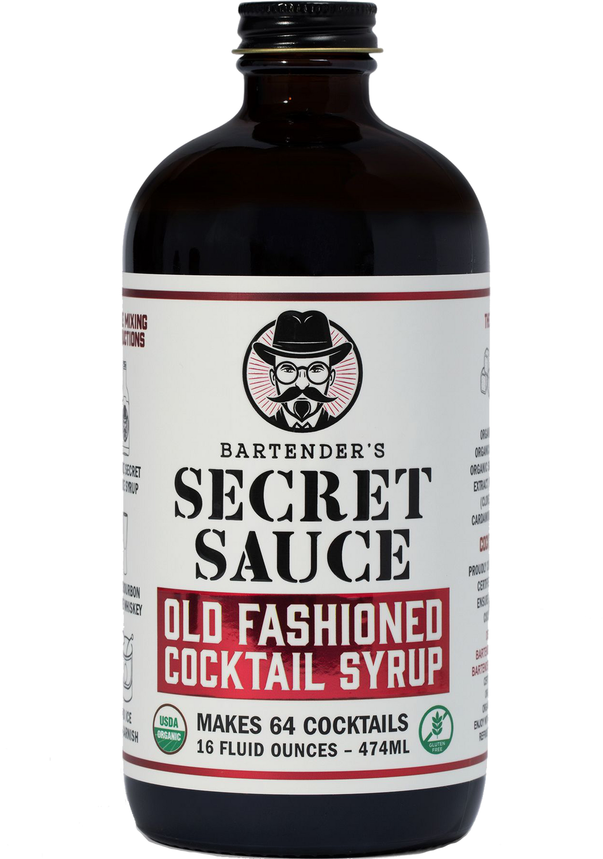 Bartender's Secret Old Fashioned Cocktail Syrup 474ml