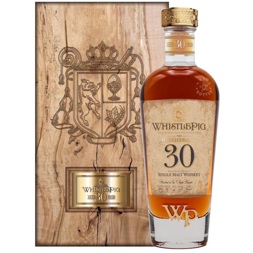 WhistlePig The BigShebang 30 Year single malt whiskey with wooden gift box 750ml