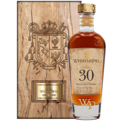 WhistlePig The BigShebang 30 Year single malt whiskey with wooden gift box 750ml