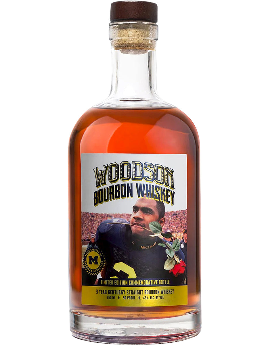 Woodson Whiskey University of Michigan Charles Woodson "Rose In Mouth" Limited Edition Commemorative 750ml