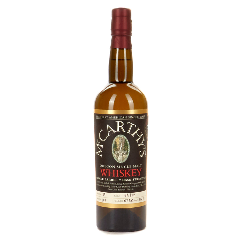 McCarthy's Oregon Single Malt Cask Strength Proof 133.66 6 year 750 ML