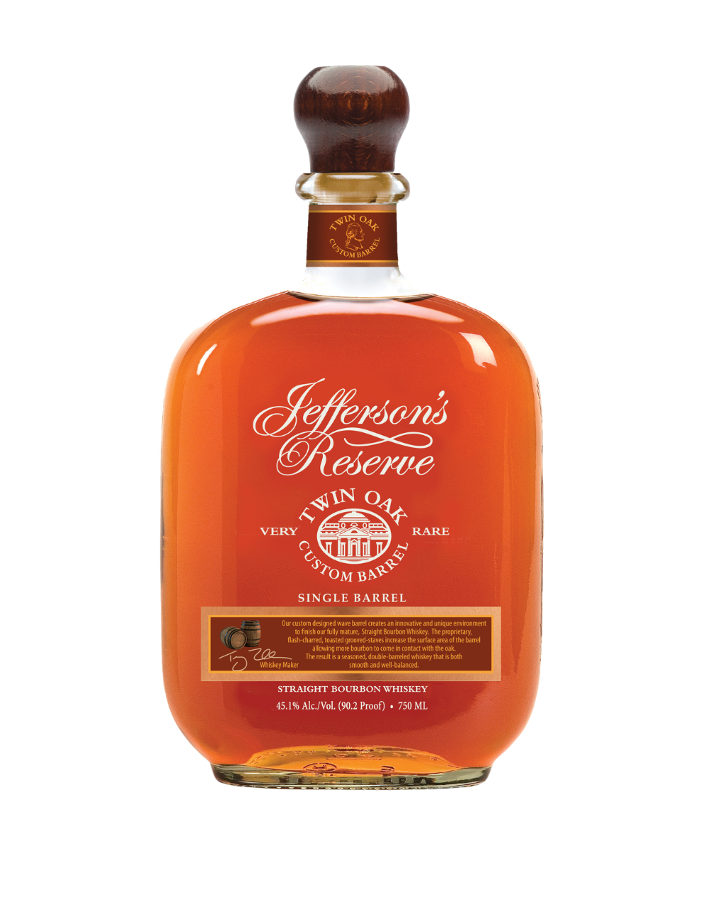 Jeffersons Reserve Flaviar Twin Oak Single Barrel no 55 750 ml
