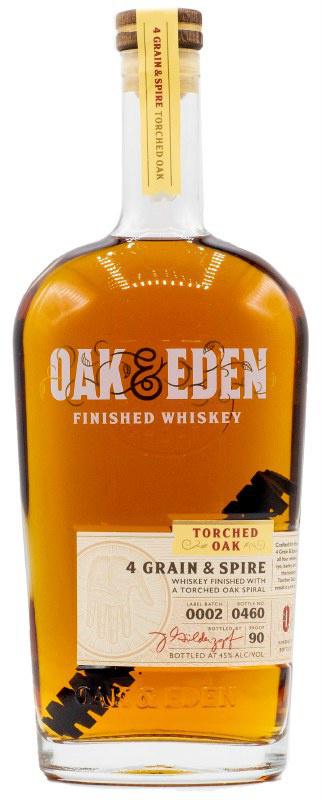 Oak & Eden Finished  Whiskey Torched Oak 4 Grain & Spire (Batch B002)