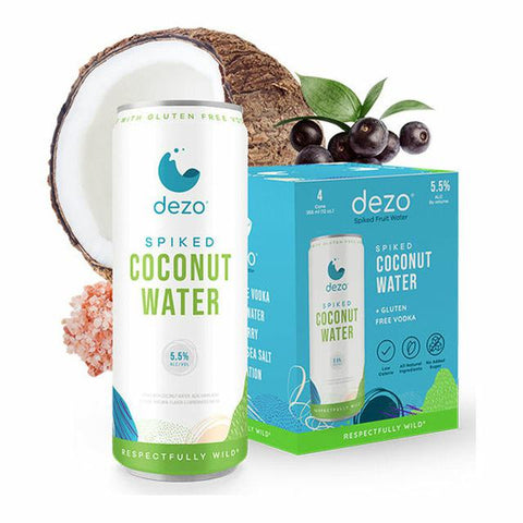 Dezo Spiked Coconut Water 12oz (4 Pack)