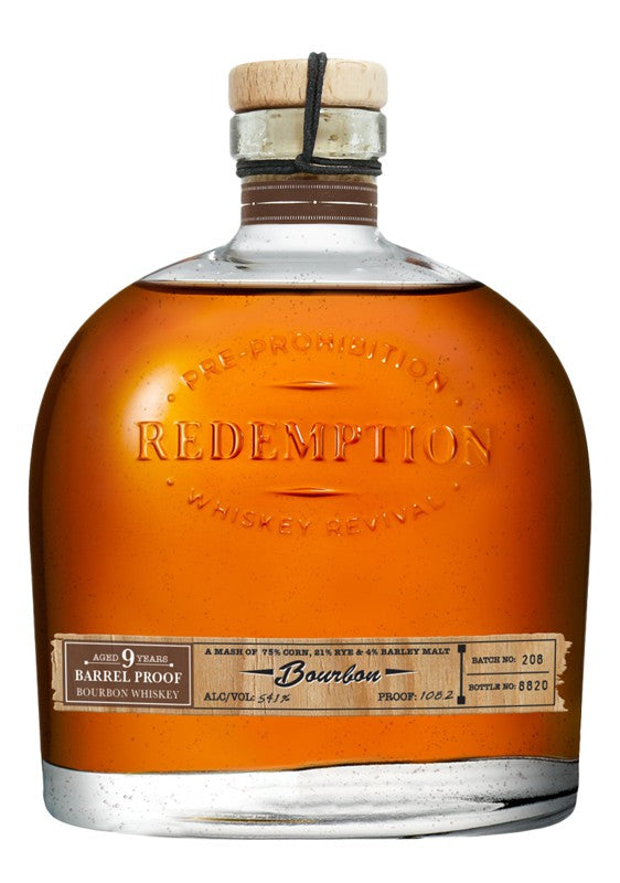 Redemption 9 Year Old Barrel Proof Bourbon Whiskey