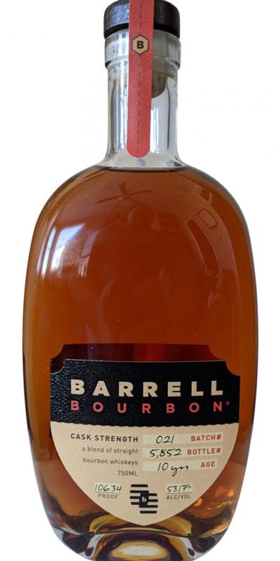 Barrell Bourbon Cask Strength 10 years Batch 021