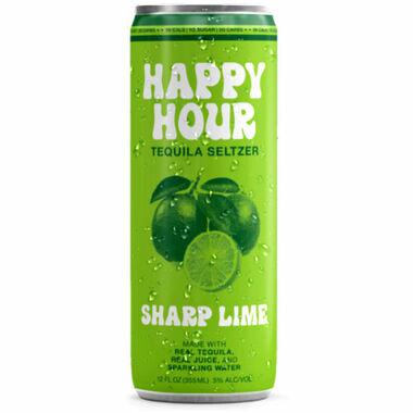 Happy Hour Tequila Seltzer Sharp Lime (4 Pack) 12 fl