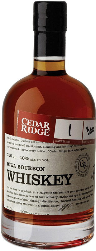 Cedar Ridge Iowa Bourbon Whiskey