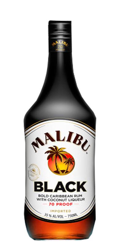 Malibu Black 70 Proof  Coconut Rum Liqueur